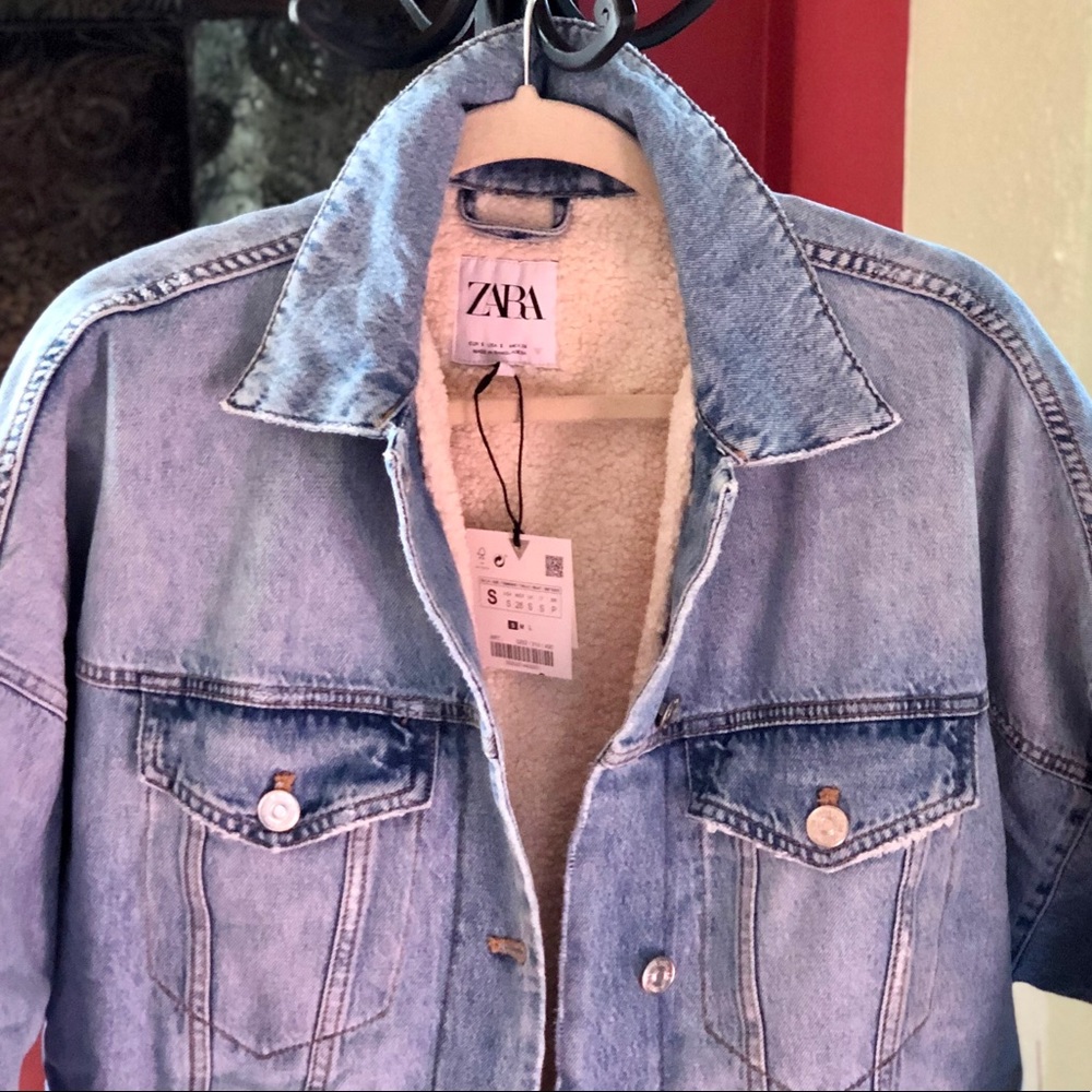 Zara Oversized Denim Jean Jacket - Picture 6 of 12